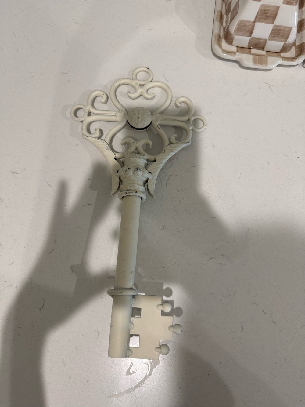 Hobby Lobby Cream Ornate Iron Decorative Wall Key